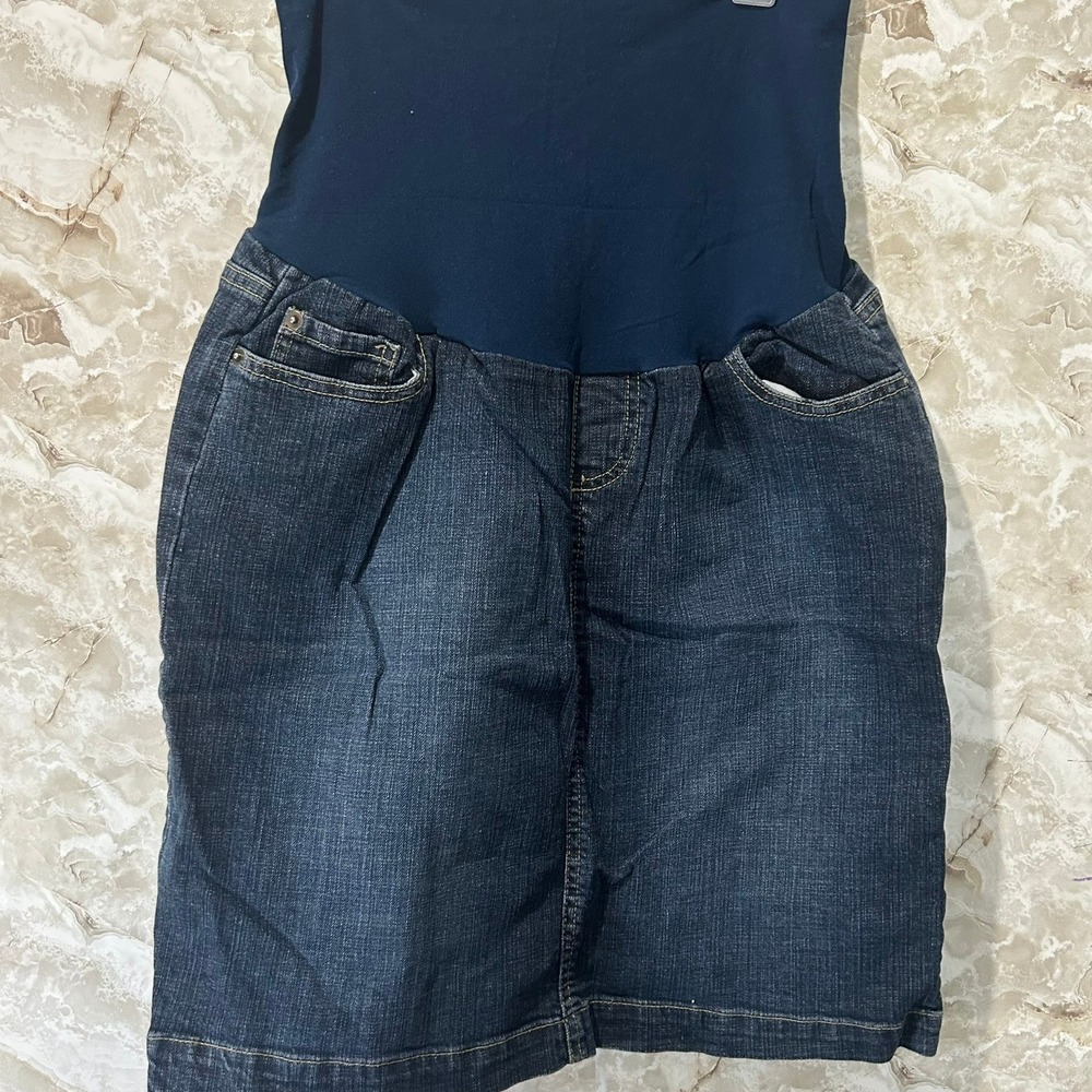 Oh Baby by Motherhood Denim Maternity Skirt - Dark Blue